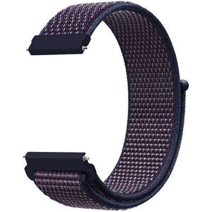 Samsung Sport Loop nylon bandje - Navy / donkerpaars gemêleerd - Samsung Galaxy Watch 5 (Pro) - 40mm / 44mm / 45mm