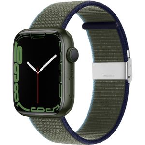 Nylon bandje met klemsluiting - Groen - Geschikt voor Apple Watch 38mm / 40mm / 41mm