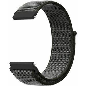 Sport Loop nylon bandje - Donkergroen met grijze band - Huawei Watch GT 2 & GT 3 - 42mm