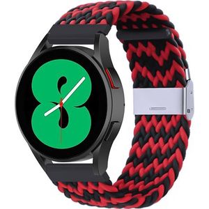 Braided nylon bandje - Rood / zwart - Huawei Watch GT 2 / GT 3 / GT 4 - 46mm