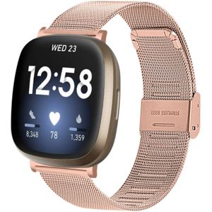 Fitbit Versa 3/4 & Sense 1/2 - Milanese bandje met klemsluiting - Champagne goud