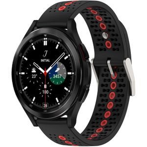 Samsung Dot Pattern bandje - Zwart met rood - Samsung Galaxy Watch 4 Classic - 42mm & 46mm