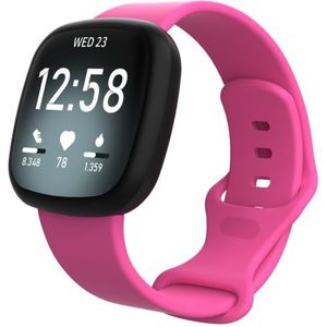 Fitbit Versa 3 & 4 / Sense 1 & 2 Sportbandje - Roze - Maat: S/M