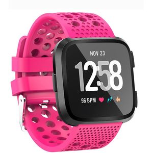 Siliconen Bandje Geventileerd Fitbit Versa 1 / 2 & Lite  - Roze