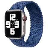 Apple watch Braided Solo Loop bandje - Maat: S - Blauw - Geschikt voor Apple Watch 42mm / 44mm / 45mm / 49mm
