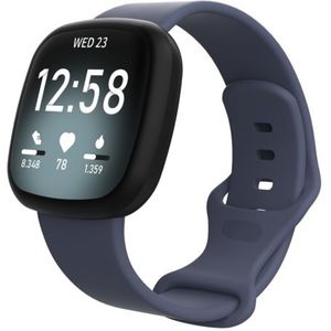 Fitbit Versa 3 & 4 / Sense 1 & 2 Sportbandje - Grijsblauw - Maat: M/L