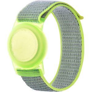 Apple AirTag nylon loop bandje - S/M - Groen - Geschikt voor kinderen