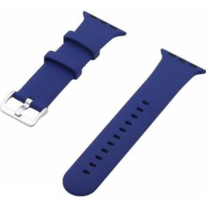 Apple watch Rubberen sportbandje met gesp - Donkerblauw - Geschikt voor Apple Watch 38mm / 40mm / 41mm / 42mm - Apple watch bandjes