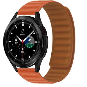 Samsung Siliconen Loop bandje - Oranje - Samsung Galaxy Watch 4 Classic - 42mm / 46mm