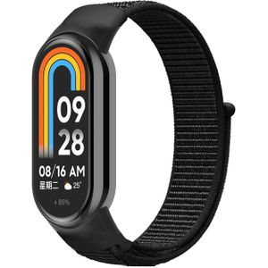 Sport loop nylon bandje - Zwart - Xiaomi Smart band 8