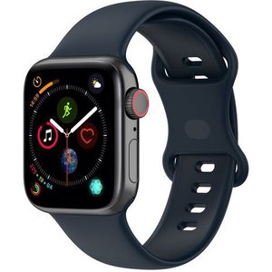 Apple watch Siliconen sportbandje - Donkerblauw - Maat: S/M - Geschikt voor Apple Watch 38mm / 40mm / 41mm - Apple watch bandjes