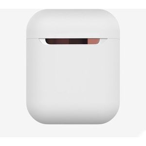 Apple AirPods 1/2 hoesje Liquid series - Siliconen - Wit - Schokbestendig