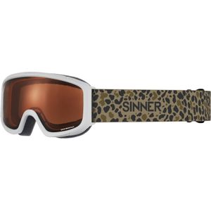 Duck Mountain Skibril Kinderen - Mat Wit - Oranje Lens