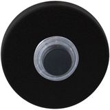 GPF Beldrukker rond 50x8mm met zwarte button zwart