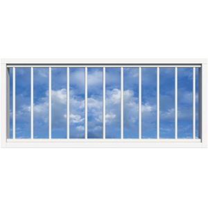 SecuBar Fix & Go lichtkoepelbeveiliging max 2m (rail) x 2m (buis) 11 spijls set