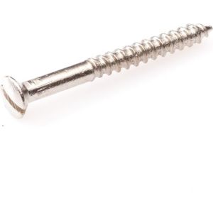 Houtschroef Lk Messing vernikkeld 3x12mm - 200 stuks