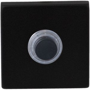 GPF Beldrukker vierkant 50x50x8mm met zwarte button zwart