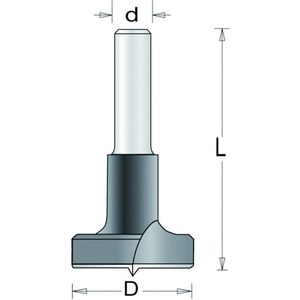 Rvs Scharnierboor 4626 26Mm Hm Kolf 8Mm