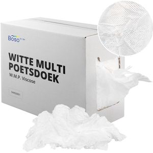 Poetsdoek Wit Viscose Doos 4kg