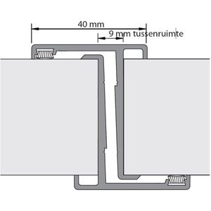 Alprokon - 4058 T-naaldprofiel - Deurnaalden - Aluminium - Borstel