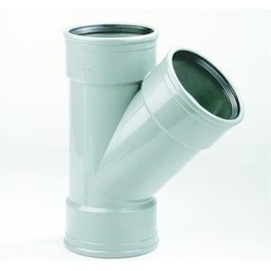 Dyka T-Stuk 3Xmof45 41/Sn4 200 Pvc Grijs