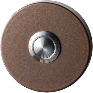 Deurbel Bronze blend rond 50x8 mm RVS button
