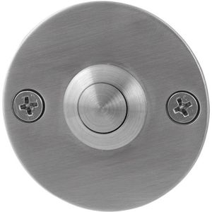 GPF Beldrukker rond 50x2mm met RVS geborsteld button