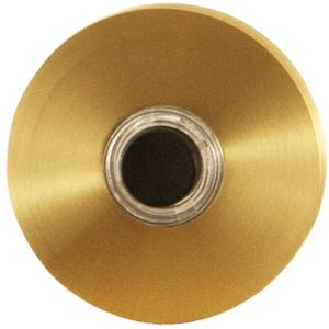 GPF Beldrukker PVD messing rond 50x8mm met zwarte button