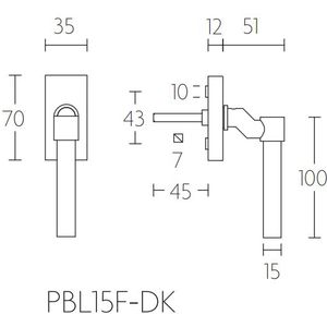 Formani ONE PBL15F-DK draaikiepgarnituur mat zwart - verkropt