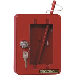 Beaumont - NK1 Sleutelkluis - Rood - Glasvenster - Cilinderslot incl. 2 Sleutels