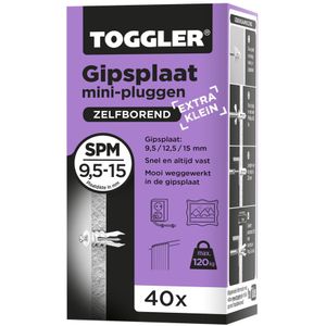 Toggler Gipsplaatplug SPM Paars - Doos 40 Stuks