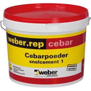 Cebar Poeder Snelcement Grijs Emmer 12Kg