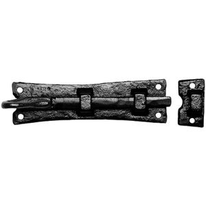 Kirkpatrick Deurschuif met krul 203x46mm smeedijzer zwart