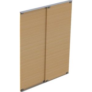 SlideLite - Schuifdeursysteem - Aluminium - Verpakt voor Twee Deuren - 1800mm