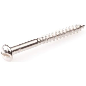 Houtschroef Bk Messing vernikkeld 5x40mm - 200 stuks
