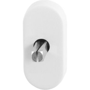 GPF Draaikiepmechanisme ovaal 65x30x12 mm wit stift 40mm