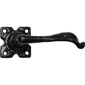 Deurkruk op rozet 50x50mm smeedijzer zwart - KP0879