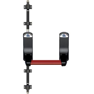 DX Paniekstang PO294 - 2 Sluitingen boven/onder - Voor enkele deur - Opbouw - Zwart/Rood