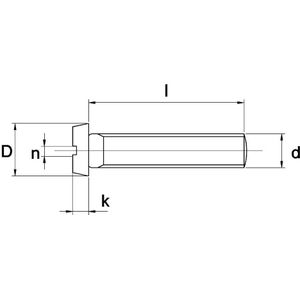 Metaalschroef Ck RVS A4 M6x60mm - 100 stuks