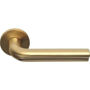 ECLIPSE DR101-G massieve deurkruk geveerd op rozet PVD mat goud