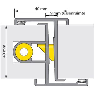 Alprokon - Deurnaald 19-1 - 2200mm - Deurdikte 40mm - Slottype 600 U20