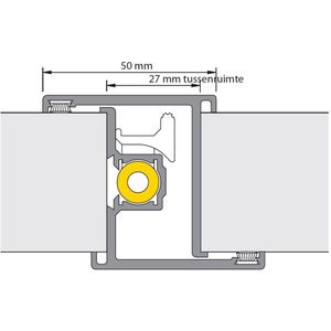 Deurnaalden - Mat-Satijn Geanodiseerd - Voor Dubbele Deuren - Inbraakvertragend