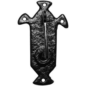 Tuimelaar exclusief beldrukker 152x92mm smeedijzer zwart