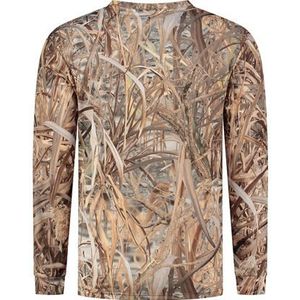 Stealth Gear T-shirt Lange Mouw Camo Rietprint maat XXL