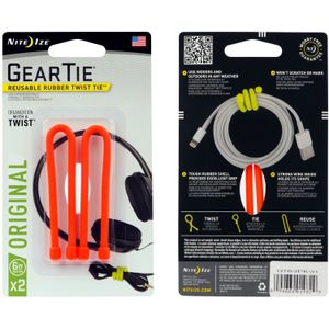 Nite Ize Gear Tie 6" Oranje 2 Stuks