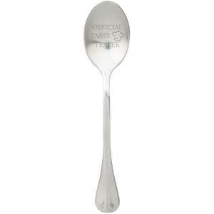 One Message Spoon - Official Taste Tester - Lepel - Vaatwasmachinebestendig - Materiaal: 18/8 RVS