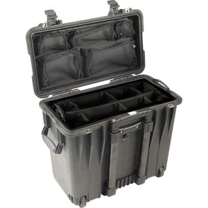 Peli™ Case 1444 Bovenladerkoffer Medium Zwart met Vakverdelers en Dekselorganizer