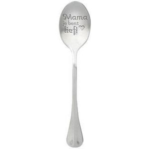 One Message Spoon - Mama Je Bent Lief - Lepel - 18/8 RVS - Vaatwasmachinebestendig