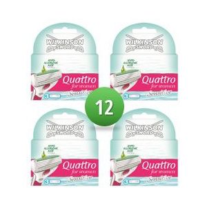 Wilkinson Sword 12 Quattro For Women Sensitive scheermesjes