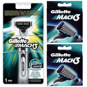 Gillette Combi Mach3 Scheersysteem incl 17 mesjes